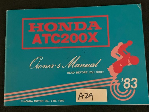 Oem honda 1983 - atc200x, owners