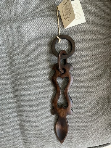 Welsh wooden love spoon - welsh, with