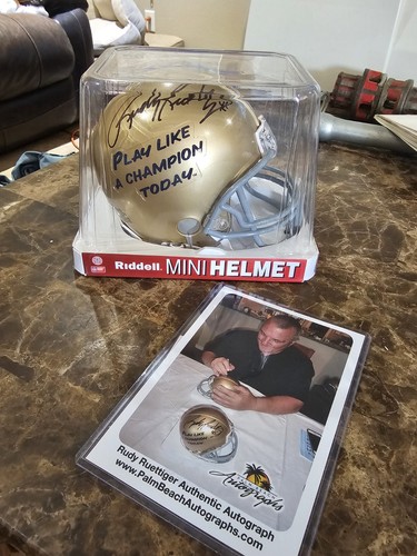 Rudy ruettiger signed notre - rudy,