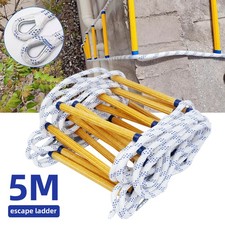 16ft Emergency Fire Escape Rope Flame 2 Story Resistant Safety Evacuation Ladder