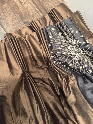 Silk lined interlined curtains - silk,