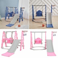 Kids Garden Swing & Slide Set Child Toddler Baby Toy Indoor Outdoor Playground