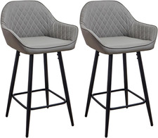 Bar Stool Set of 2 Fixed
