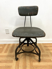 Vintage INDUSTRIAL STOOL desk