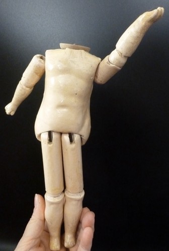 23cm antique doll - 9",