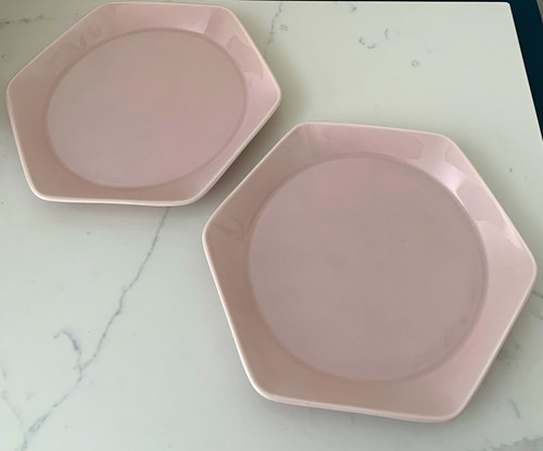 Ikea pink hexagon ceramic - ceramic, side
