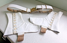 VINTAGE WHITE MILITARY LEATHER
