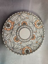 Charlotte Rhead Charger signed 4318  Tudor Rose ( orange )  32cm Diameter