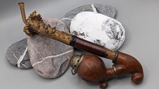 Antique Austrian Jaeger Pipe: Briar, Cherry, Antler