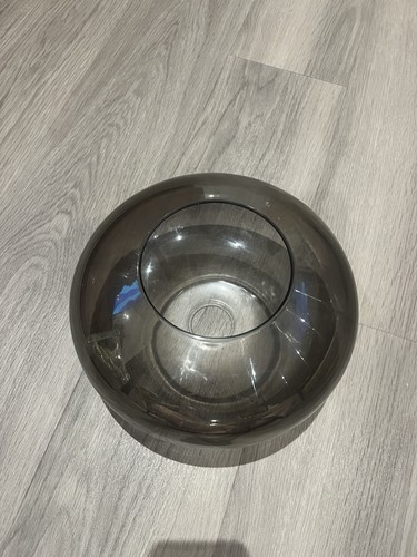 Smoked grey glass pendant - grey,