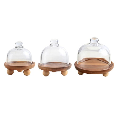 Wooden cake stand - wooden, lid