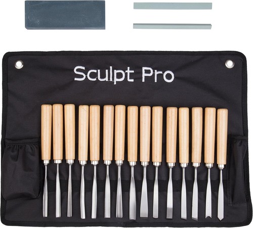 Wood carving set - wood, hand