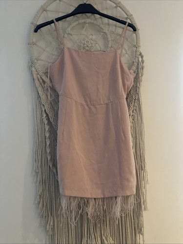 Zara feather trim dress - trim, 8