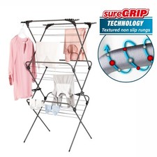 Minky 20m Premium Sure Grip Long Dry 3 Tier Indoor Outdoor Clothes Airer