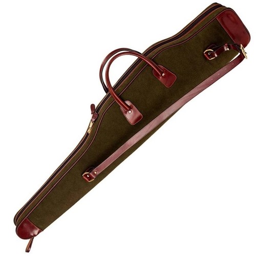 Gun case waxed canvas leather - gun,