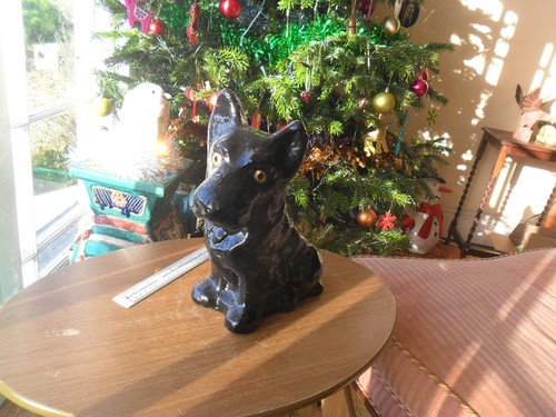 Large black stone - large, scottie