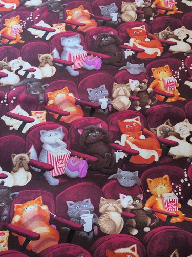 Quilting cotton fabric cinema - quilting,