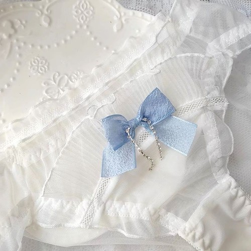 Women clear underwear frilly - clear,