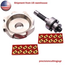 6.3" 90 Degree Indexable Face Shell Mill Cutter, R8 Arbor with APMT1604 Insert