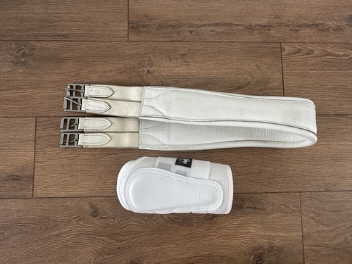 White leather girth - girth, 48”