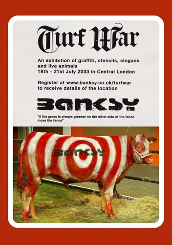 Banksy turf war red - banksy,,