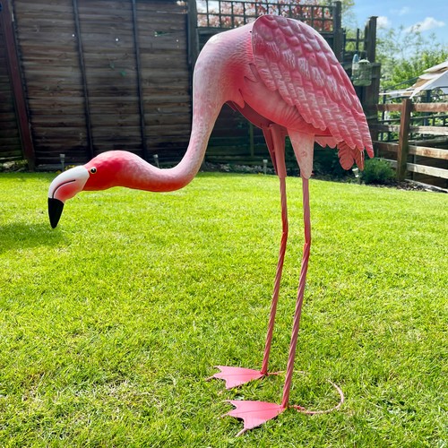 Metal flamingo garden - metal, ornament