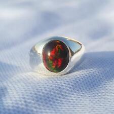 2.00-4.99 Ct Black Opal All Occasion Bezel Ring 925 Solid Silver