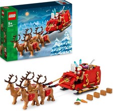 LEGO Santa’s Sleigh - Building Toy w/ 4 Reindeer Figures, a Santa Claus... 