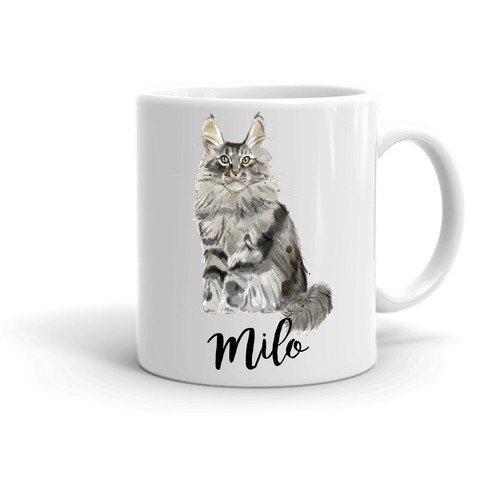 Personalised maine coon cat - maine,