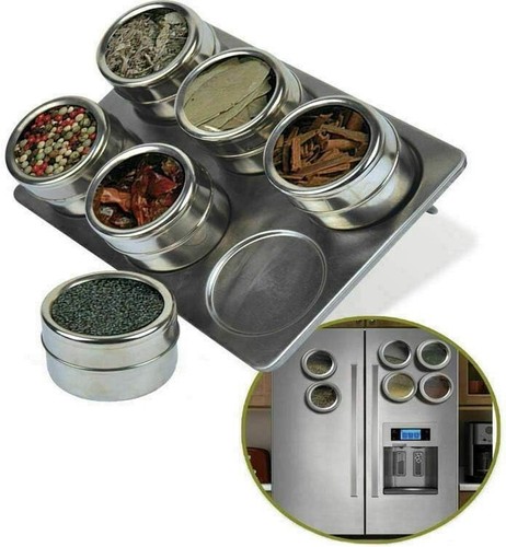 6pcs magnetic spice rack - 6pcs,