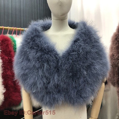 Real ostrich feather - real, shawl