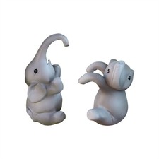 Pack of 2 Elephant Figures Planter Huggers for Home Plant Display Decoration