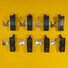 8x Compression Latch Lock Raised Trigger Black Horsebox, Trailer... Locker Doors