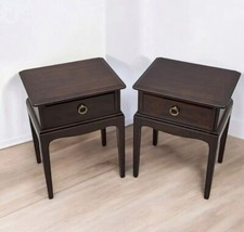 Pair Of Stag Minstrel  Narrow Leggy Bedside Tables PAINTED TO ORDER CUSTOM 