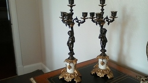 Antique french gilded pair - french, of