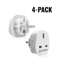 4 X Quality UK to EU adapter
