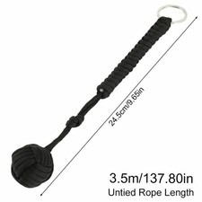 2 pcs Monkey Fist Paracord Self Defense Military Keychain Steel Ball Survival *