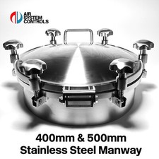 400mm / 500mm Stainless Steel 304 Manway / Manhole - Dairy, Brewery, Tanker