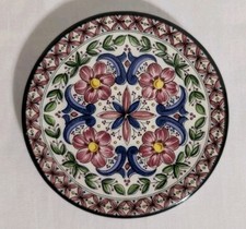Vintage Ceraplat Floral Decorative 3.5" Wall Plate Handmade in Spain