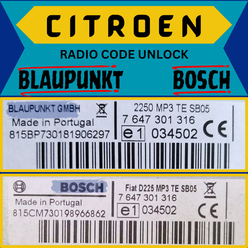 Radio code unlock for citroen - radio,
