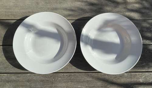 Pair white porcelain - pair,