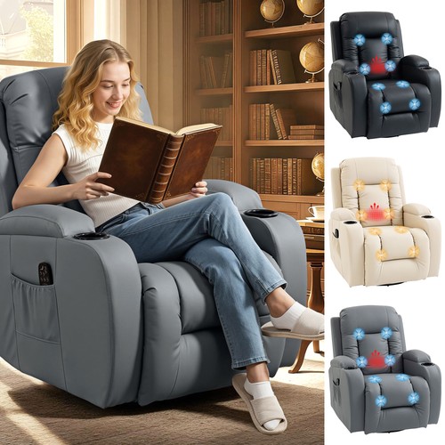 Leather massage recliner - massage,