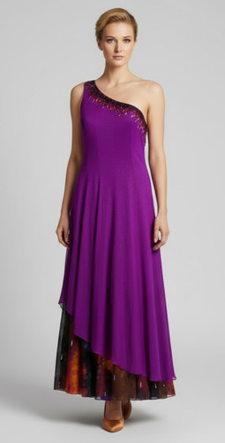 Nazila couture purple sequin - ,