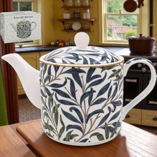 Fine China William Morris 2 Cup Tea Gift Boxed Teapot Willow Bough 95706