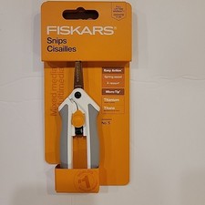 Fiskars Easy Action Scissors Micro Tip 5" Titanium Snips Arthritis Sewing Craft