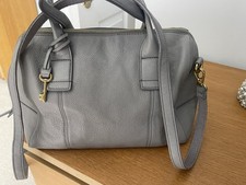 Fossil Grey Leather Handbag