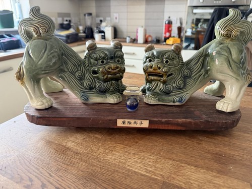 Pair chinese foo dogs guardian - chinese,