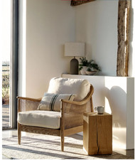 NQP GARDEN TRADING Templecombe Rattan Armchair Oatmeal Ash Ref 1