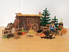 Playmobil Western log cabin shelter cabin Tracker Play Set Civil War Diorama ACW