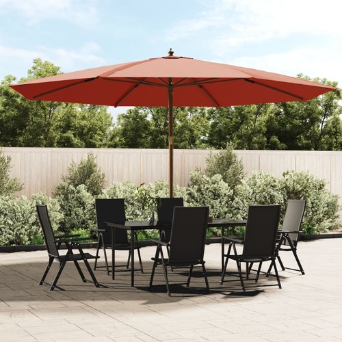 Garden parasol with wooden - garden,